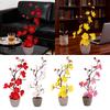 Small Fake Plants Indoor Table Centerpiece Realistic Artificial Flowers PP Foam Vase Decor for Office Home Decoration