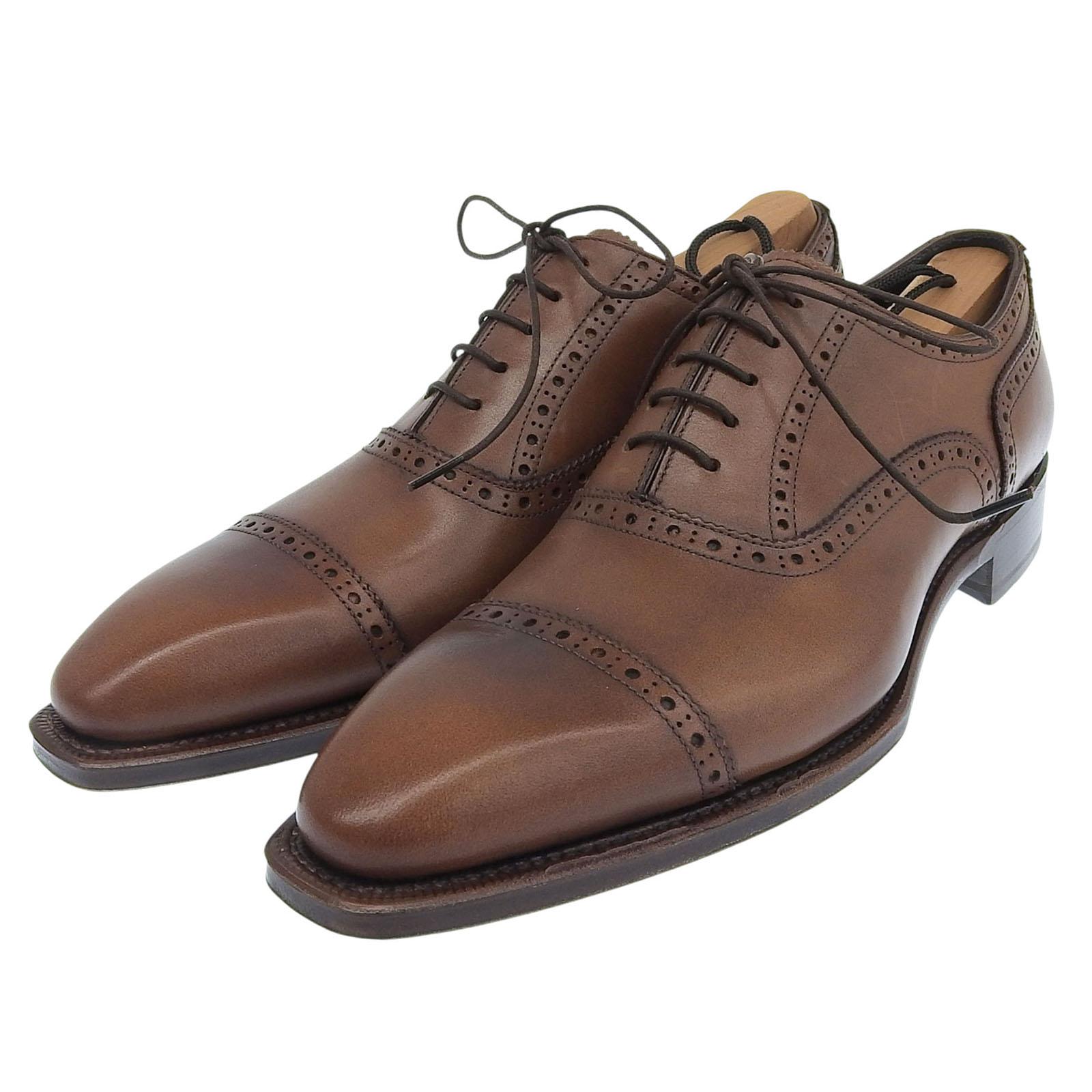 

Excellent SHETLANDFOX Leather shoes Brown leather mens 6.5 15KVS 3049SF Used