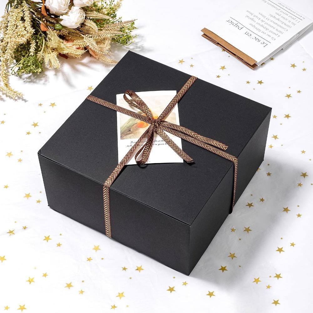 5pcs Gift Boxes with Lids Groomsmen Proposal Boxes Cardboard Gift Box Kraft Paper Gift Packaging Box for Wedding Stuff Party Crafting Birthdays Party