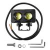 LED Motorcycle Driving Fog Spot Light Auxiliary Lamp White+Amber