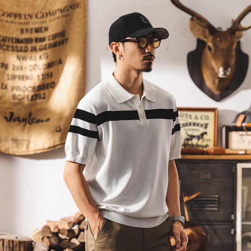 Men s Ice Silk Short Sleeve Polo Shirt L