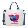 Group Canvas Bag Cartoon Little Illustration Student Collection Handbag Crossbody Shopping Bag