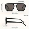 5pcs New PC Double Beam Glasses European and American Square Glasses Men's and Women's Fashion Decorative Glasses