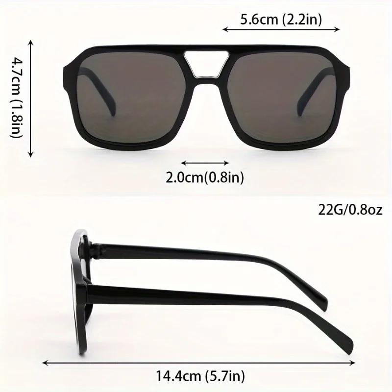 5pcs New PC Double Beam Glasses European and American Square Glasses Men's and Women's Fashion Decorative Glasses