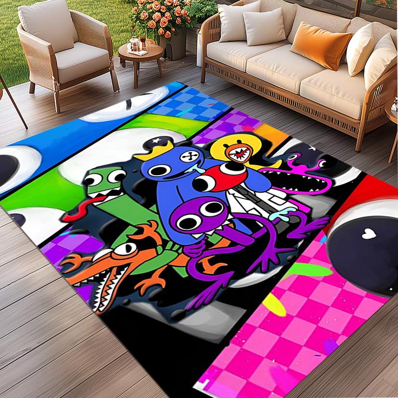 Spiel Rainbow Friends Druckteppich, Waschbarer Bodenteppich, Für Eingangsbereich Wohnheim Waschküche Büro Arbeitszimmer, Heimdekoration Geburtstag Weihnachtsgeschenk