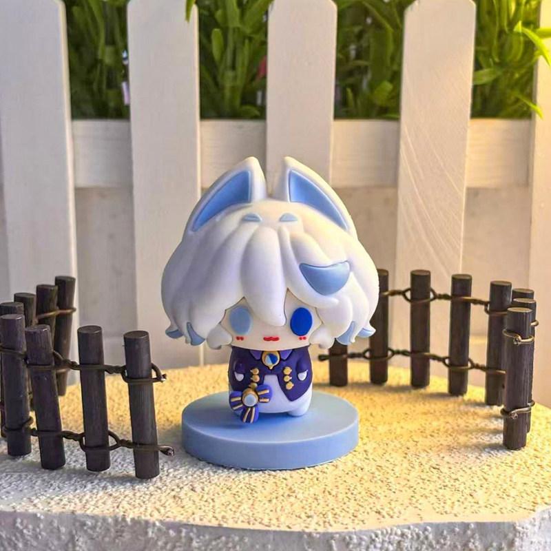 Genshin Impact Chibi Hydro Archon Furina Figure Desktop Ornament Pc Case Decor Cute Mini Model Wholesale Collectible Toys Gift