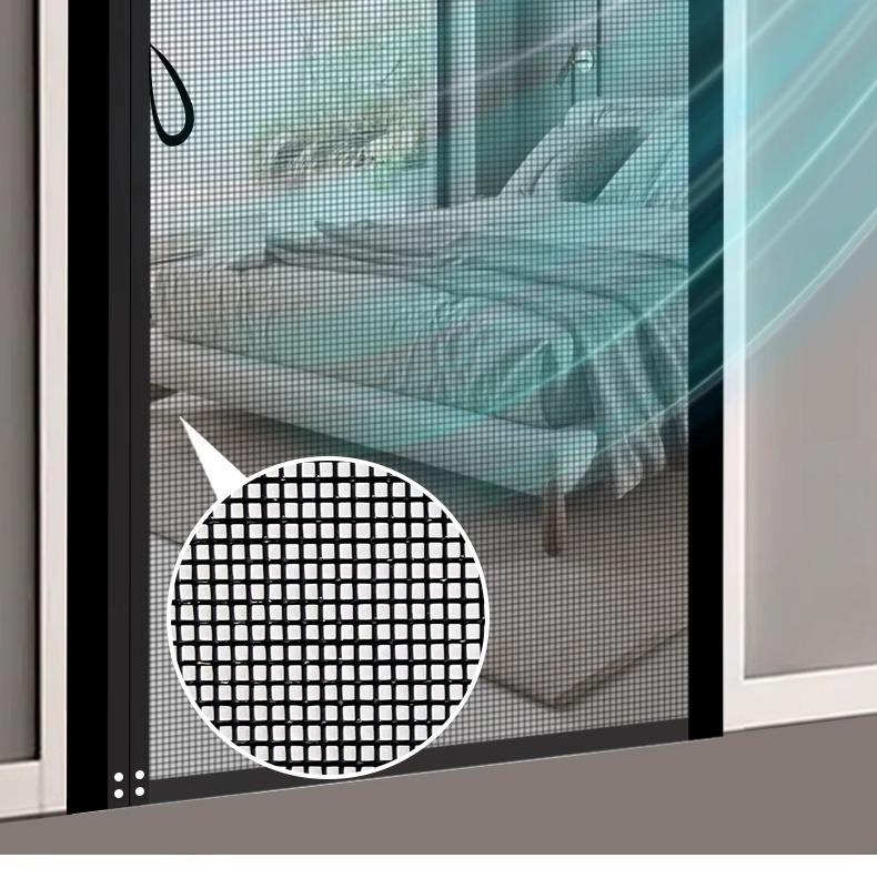 Premium Magnetic Anti-Mosquito Sliding Door Curtain with No-Drill Diamond Mesh for Home Use
