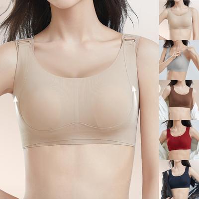 Women's Seamless Breathable Wire-Free Bra With Underwire For Bust Lift And Back Support