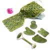 Natural Cooling Sleep Mask Jade for Eye Face Massage Stone Jade Roller Gouache Scraper Massager Set Skin Care Tools