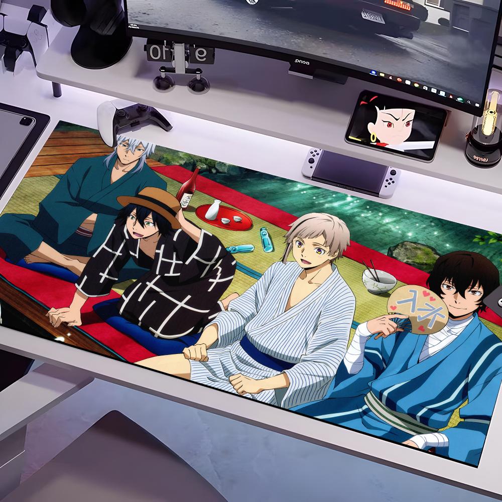 Bungo Stray Dogs Mauspads Mehrere Größen Großes Quadratisches Computer-Büro-Spiel-Tischmatten Gummi Anti-Rutsch-Mauspads