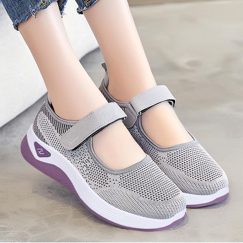 Women'S Breathable Mesh Sneakers Lightweight Non Slip Walking Shoes Woman Spring Summer Comfortable Soft Sole Casual Shoes