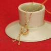 Tassel Necklace Female New Chinese Gourd Fulu Tassel Copper Coin White Chalcedony Necklace Female Premium Durable