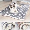 Pet Mat Paw Print Cat Dog Puppy Fleece Mattres Cushion Bed Blanket Warm Soft A E