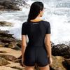 Racing Swimsuit Women's One-piece Swimming Pool Covering Abdomen Showing Slimming Conservative Boxer Sports Hot Large Size