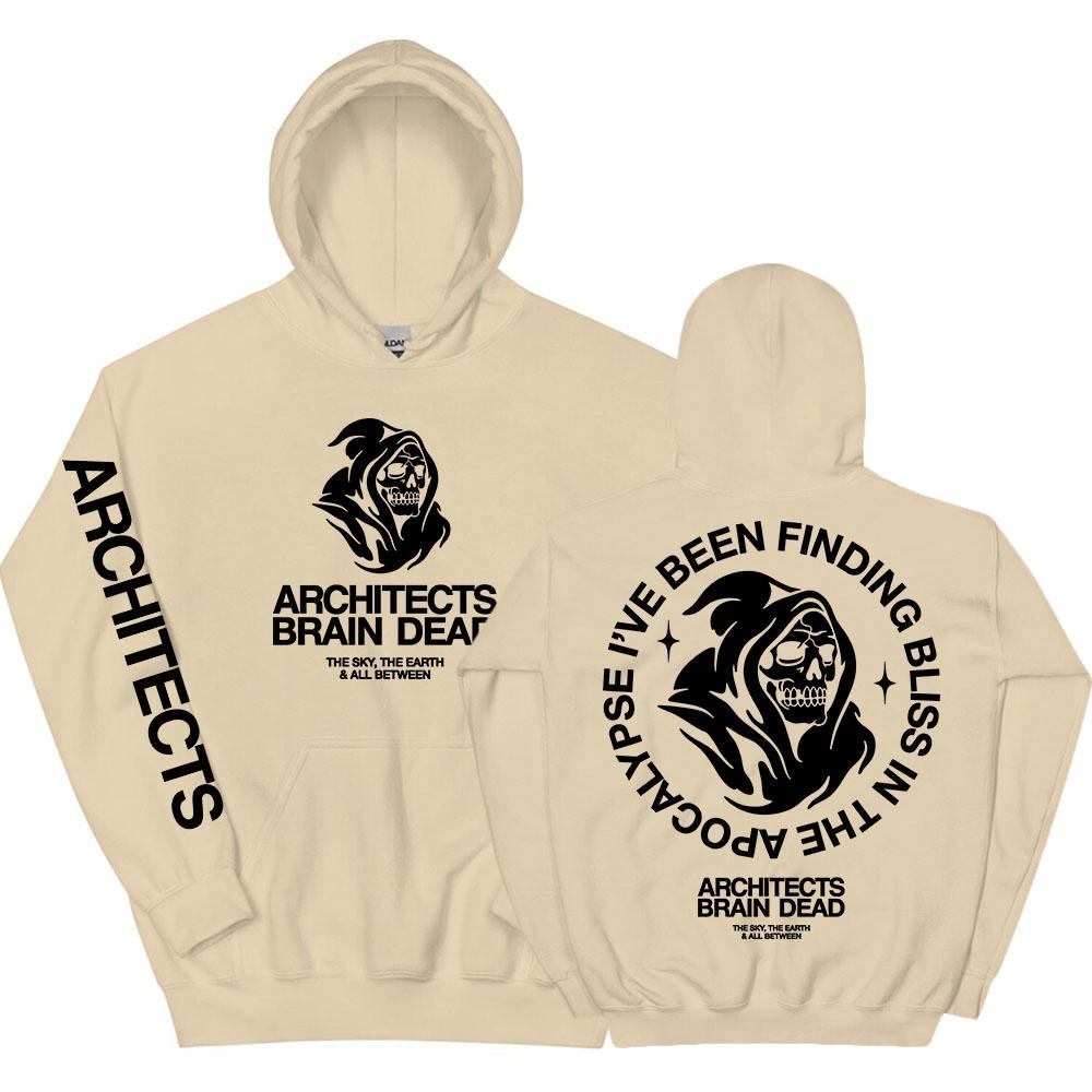 BRAIN DEAD REAPER HOODIE Architects THE SKY THE EARTH & ALL BETWEEN Sweatshirt Herbstmode Herren Pullover Kapuzen-Fleece-Tops