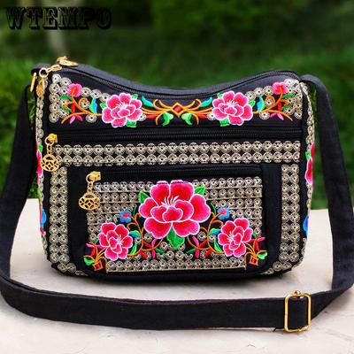 Borsa Ricamata da Donna Borsa per Madre di Mezza Età e Anziana Borsa a Spalla Singola Borsa a Tracolla Borsa in Tela