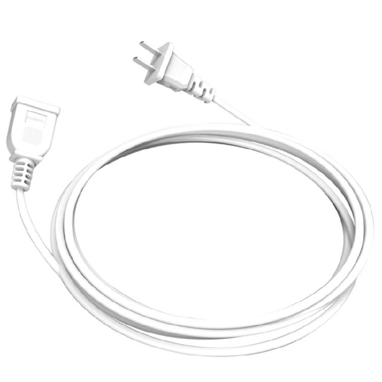 2 Prong Extension Cord US AC 2-Prong Male and Female Power Cable 750W 85-265V