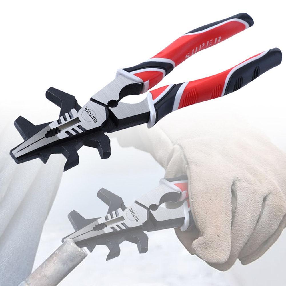 8inches Multifunctional High Carbon Steel Welding Pliers Rubber Anti Slip Grip Suitable For Electric/gas Welding Smooth Sur Y3Q5