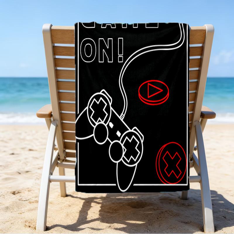 Ultra-Soft Beach Towel with Game Controller Theme,Ideal for Pool - Camping, Diving - Perfect Travel Essential, Vibrant Beach Towel.