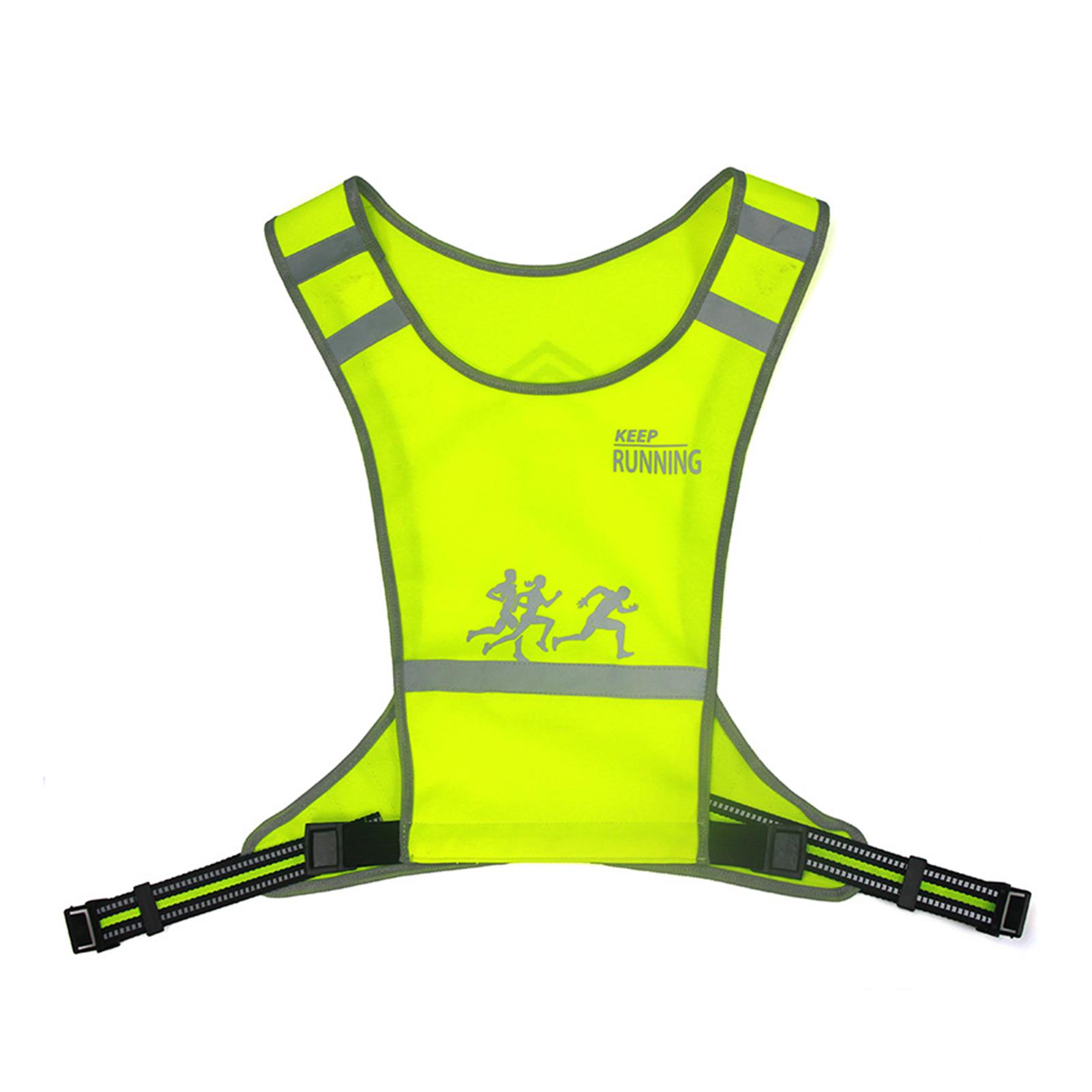 

Светоотражающие жилеты для мужчин и женщин, дышащий, хорошо видимый жилет безопасности, портативная светоотражающая куртка для бегунов, ночных прогулок жёлтый