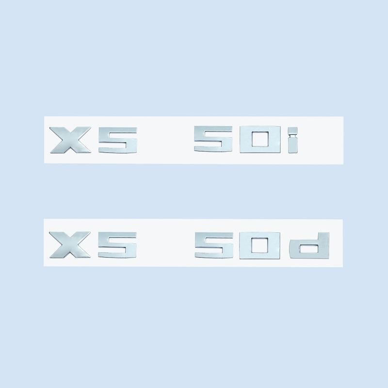 Chrome Black 3D 2,6 cm M X5M50i X5M50d Čísla ABS znak pro BMW řady X5 E70 G05 Logo odznak kufru auta