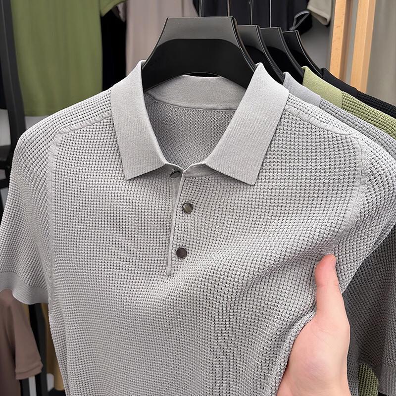 

E-TEN Men s Short Sleeve Knitted Polo Shirt 190/3XL