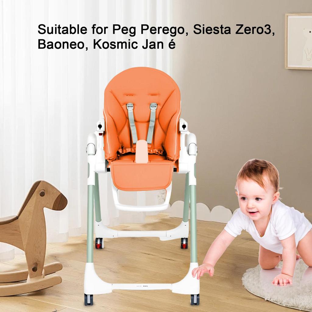 Kids Highchair Cushion Pad High Chair Dining Protection Cover Cushion PU Leather And Sponge Comfortable Seat Pad Boy And Girl