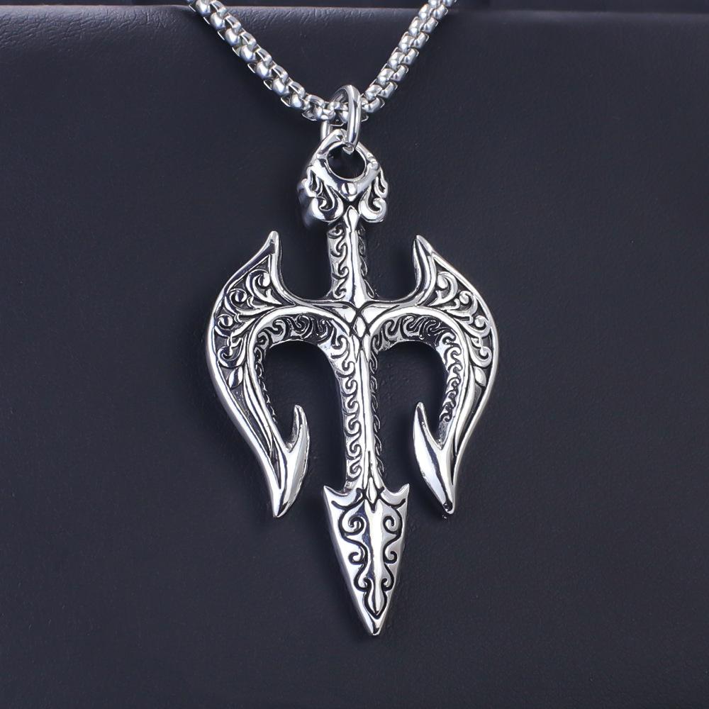 Collier Trident de Poséidon Tendance Homme Pendentif Matériau