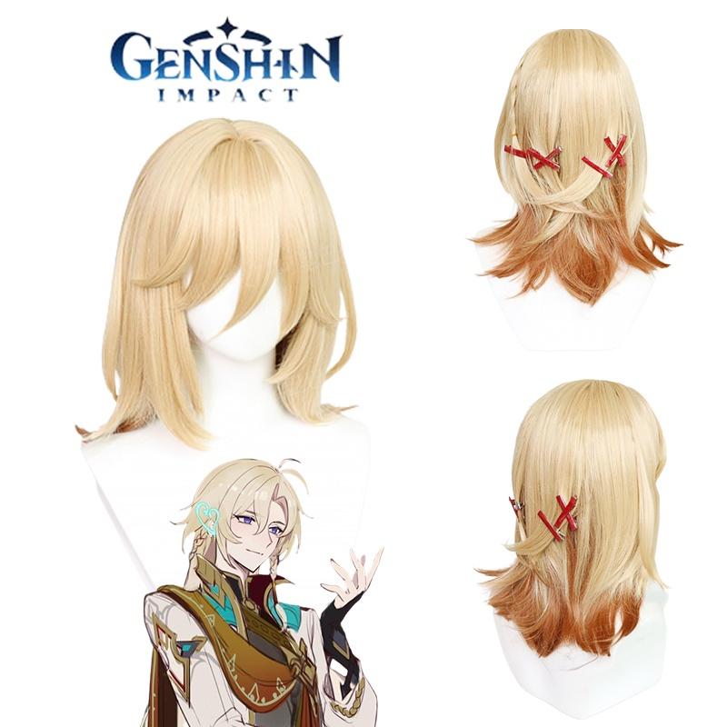 Genshin Impact Kaveh Wig Soft Heat-resistant Synthetic Hairpiece 60cm/23in Length