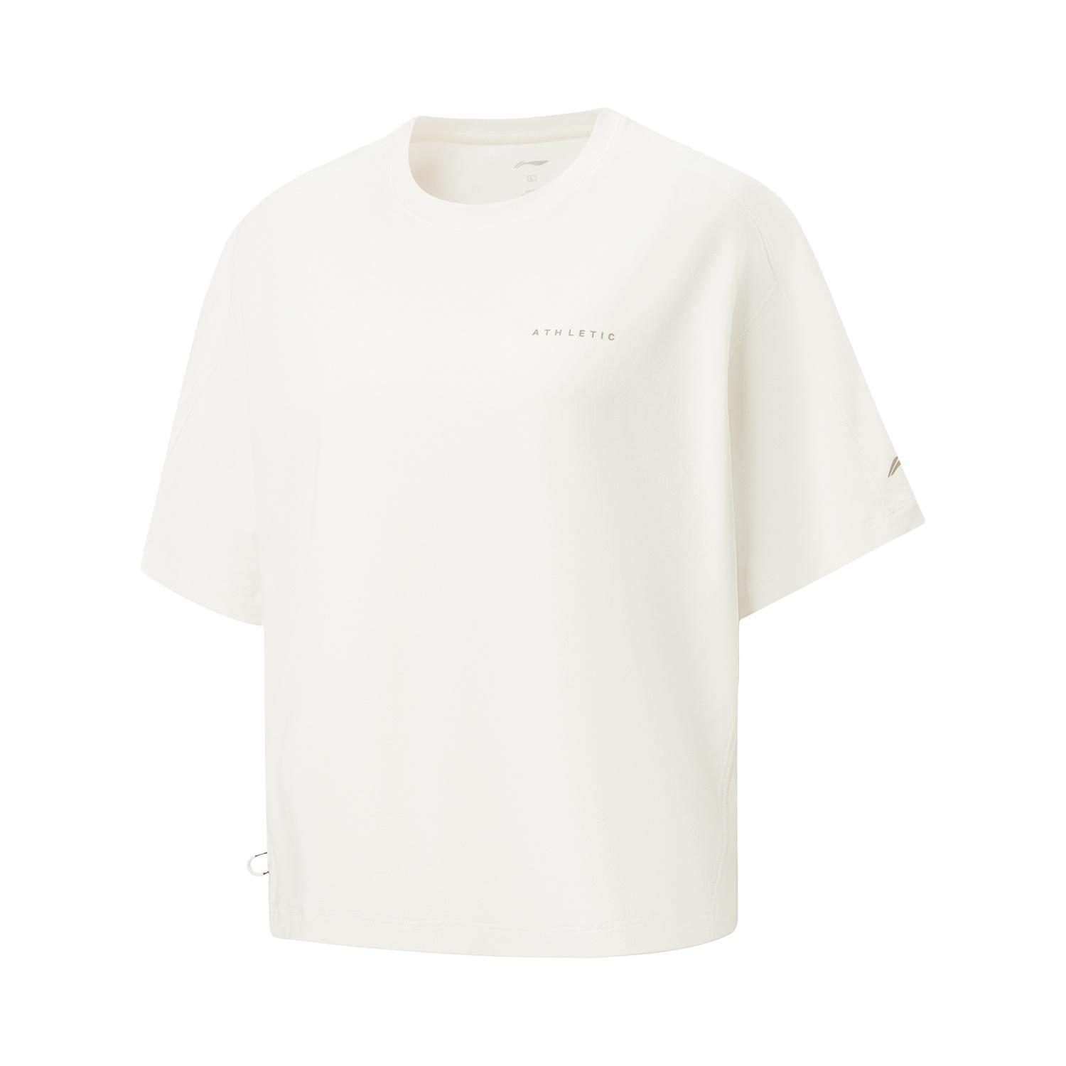 Li-Ning Fitness Series Brand Logo Letter Round Neck T-Shirt Women tops ATSW344-1 S