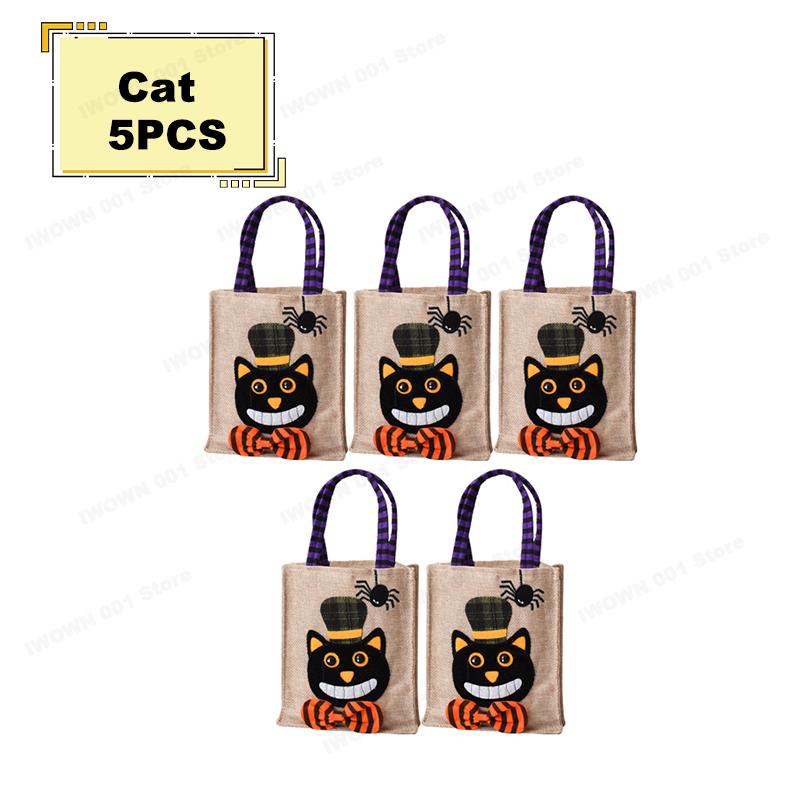 Pumpkin Halloween Non woven Handbag Candy Bag Ghost Festival Gift Bag Decoration Prop