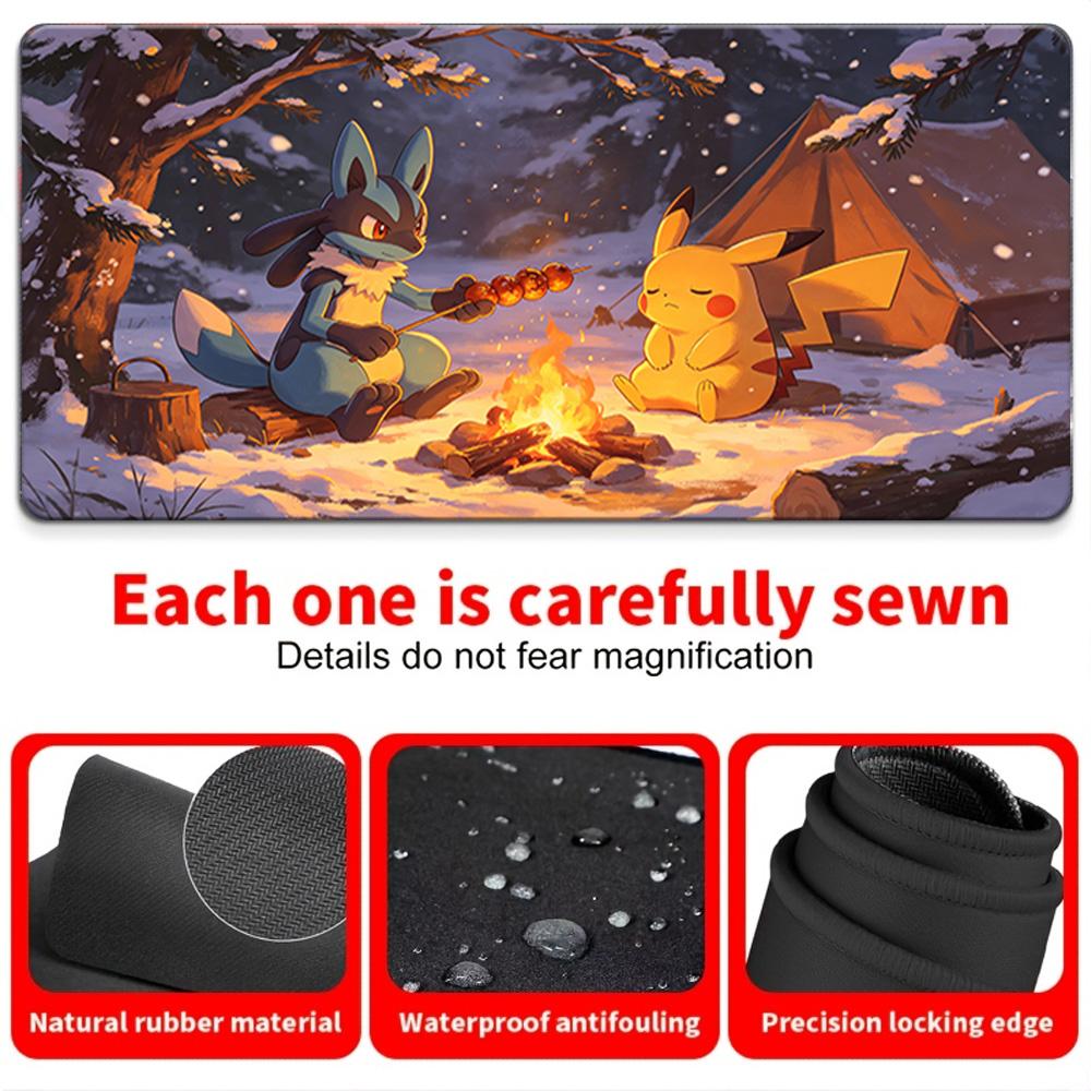 Pokemon Ash Rainy Jungle Adventure Gaming Desk Mat NonSlip Washable Mouse Pad 30x80x0.2cm