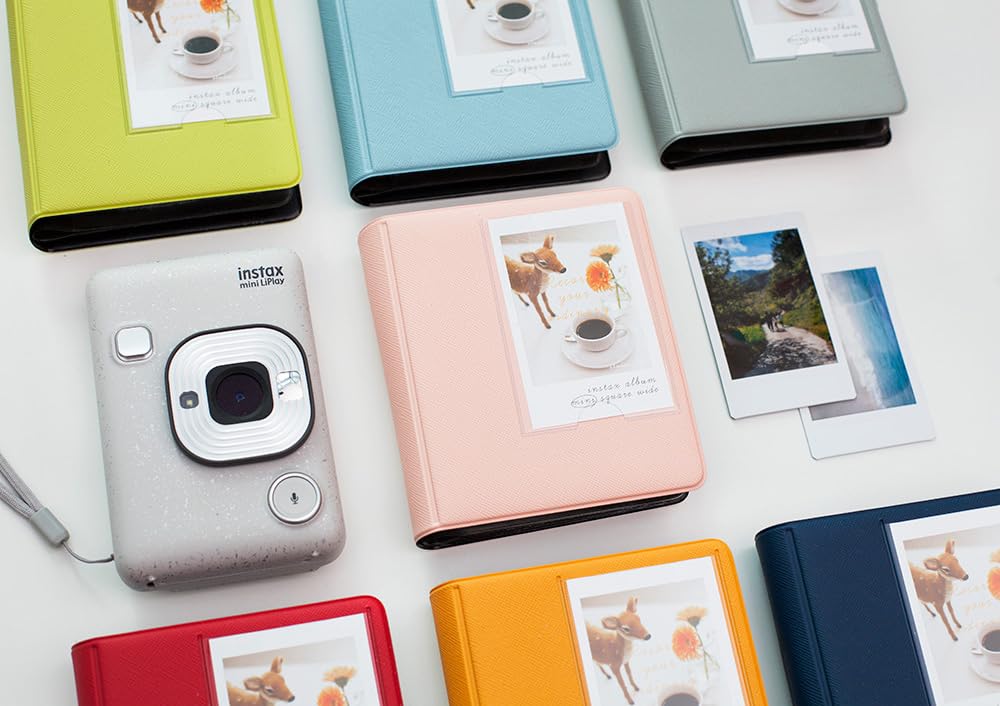 2NUL Polaroid Album Mini Instax Cheki Album 1 Cover 56 Sheets Storage (For Mini) + (Sky Blue)