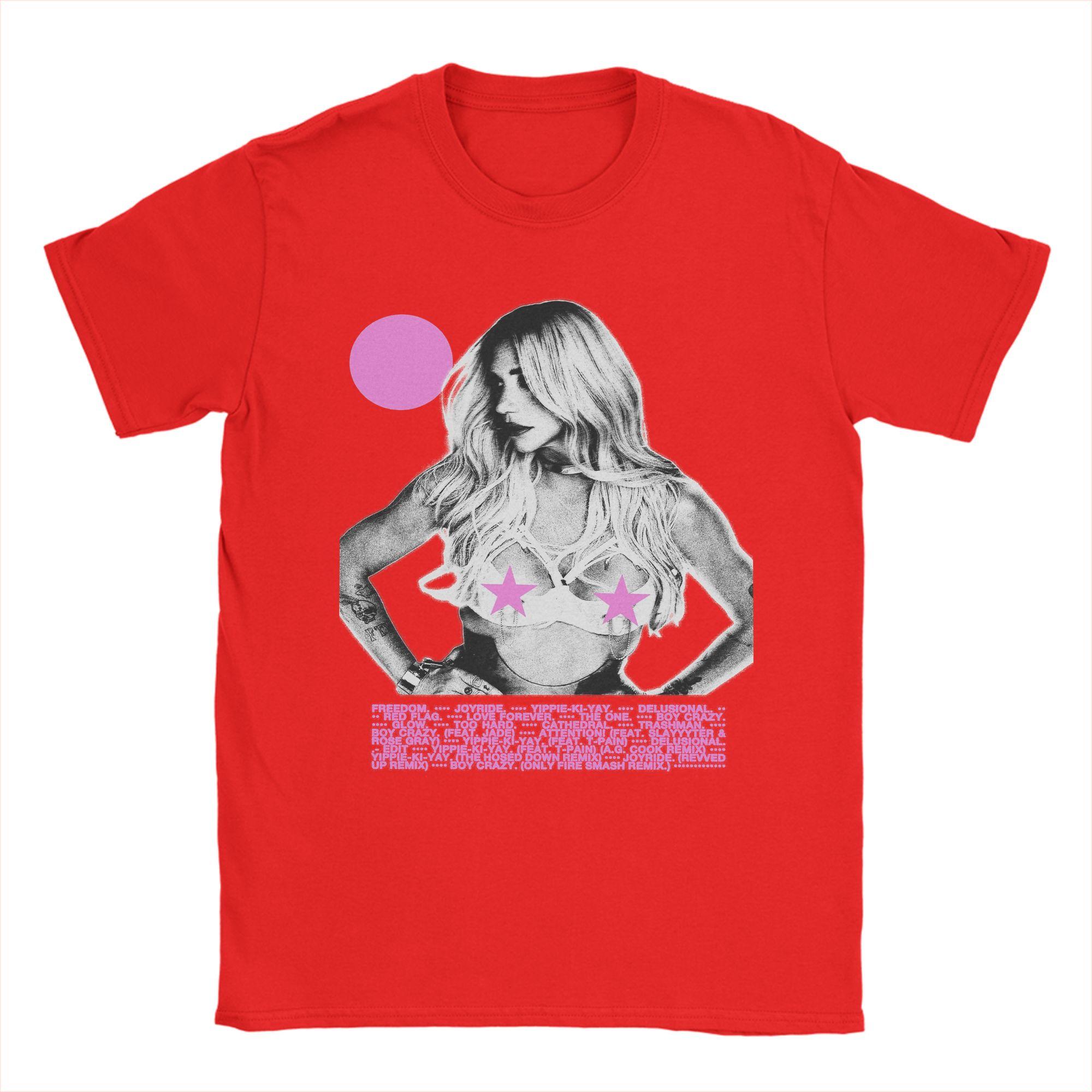 

Singer Kesha TOUR TShirt Beach Cotton TShirts For Unisex Trending Custom DIY Tee Shirt ShortSleeved Y2K Fun Tops S