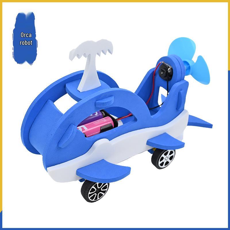 Orca DIY Wind-Powered Recoil Car Kit for Young Children
