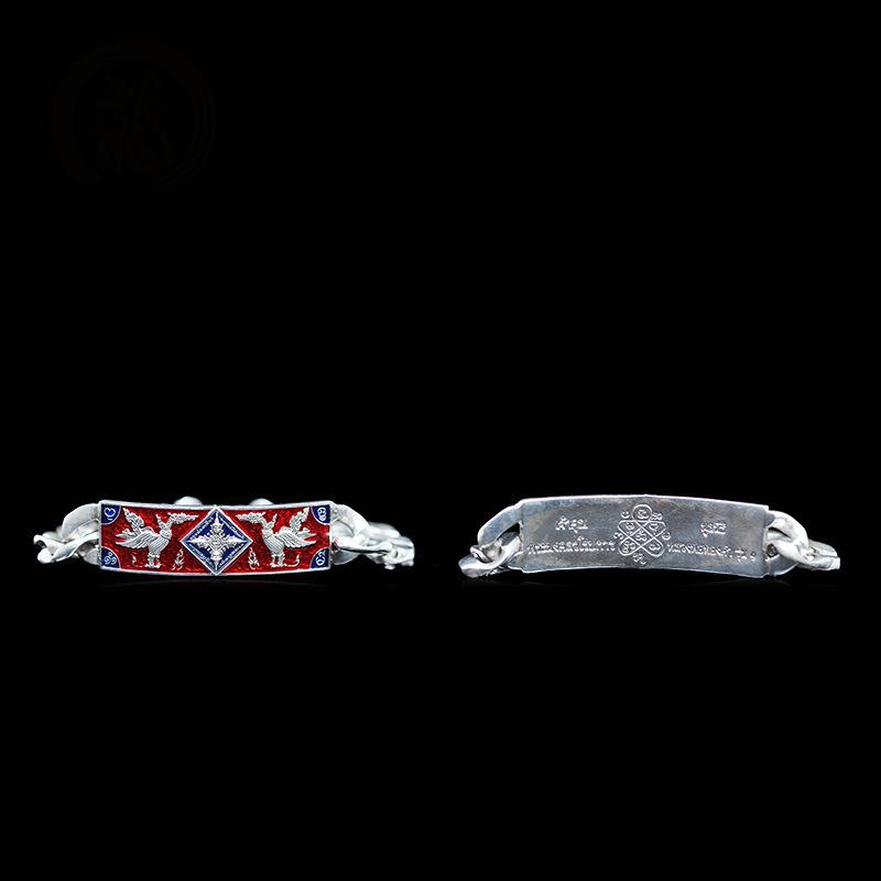 New Taiji Thailand Longpo Chan Nan Four Sided Buddha Hand Brand Bracelet Enamel