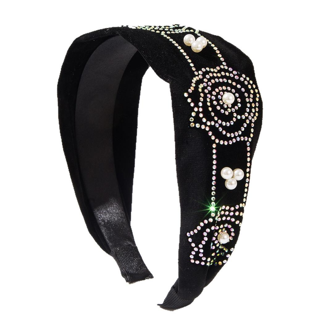 New Style Court-style Hairband with Curly Flowers, Wide Design, Unique and Creative Hair Accessory for Women.