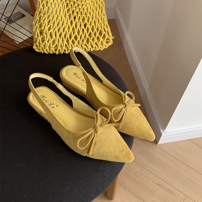 

Мода Bailamos Новый Бренд Женские Сандалии Мода Мелкие Слипоны Женские Слингбэки Обувь Плоский Каблук Уличные Платье Мюли Обувь Mujer 39 жёлтый