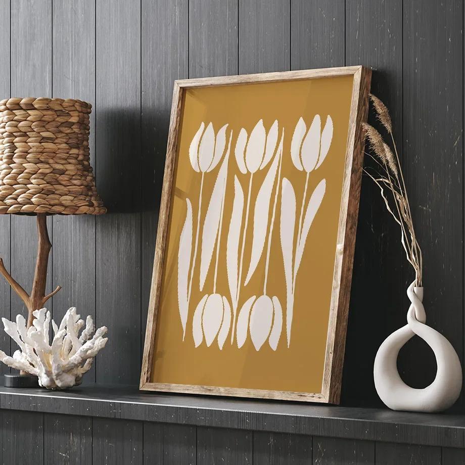 Minimalistyczny Kwiat Słońce Kolor Bloku Tęcza Sztuka Ścienna Skandynawskie Plakaty Abstrakcyjne Obrazy Do Dekoracji Salonu Wydruki na Płótnie Malarstwo