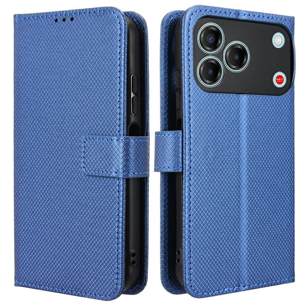 

For ZTE Blade V80 Vita Leather Wallet Case with Strap Diamond Texture Phone Cover