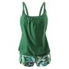 2024 Plus Size Women's Quick-dry Two-Piece Set: European & American Style Bikini with Shorts and Vest
