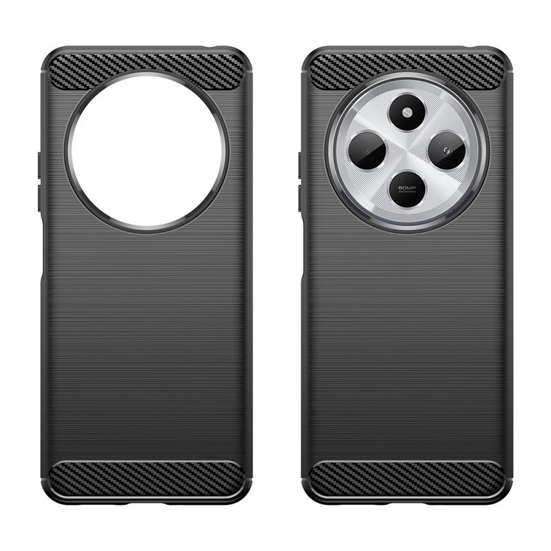 For Poco C75 Case Cover Xiaomi Poco C75 Capa Shockproof Armor Phone Bumper Carbon Fibre Back TPU Soft Cover Poco C75 C 75 Fundas