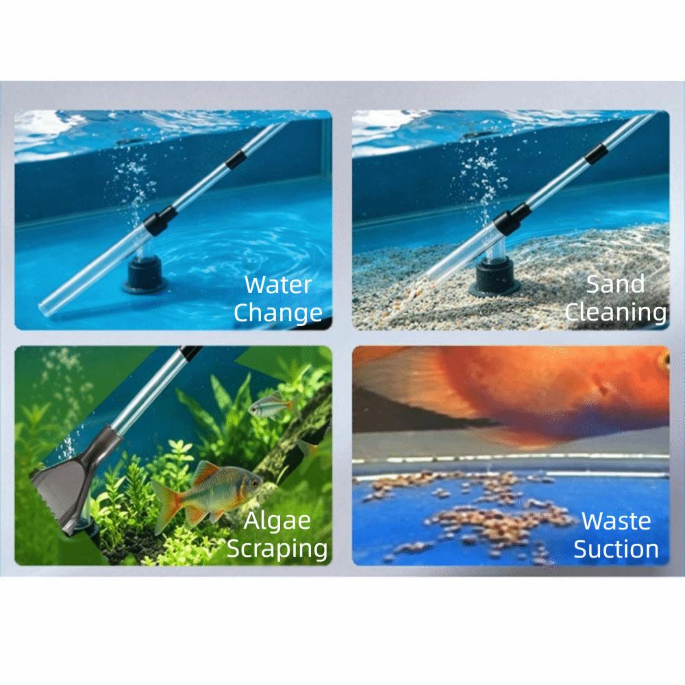 Adjustable Length Aquarium Gravel Cleaner Manual Small Gravel Vacuum Water Changer  Aquarium