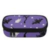 Pencil Bag 300D Polyester High Capacity Full Zipper Closure with Spacious Main Pocket Mesh Layer and Pen Slot Divider for Students