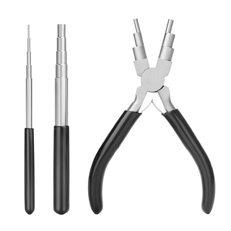 

Wire Looping Tool Wire Looping Mandrel and 6 in 1 Bail Making Plier for Jewelry Wire Wrapping and Jump Ring Forming чорний