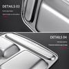 Six-Compartment 304 Stainless Steel Meal Tray