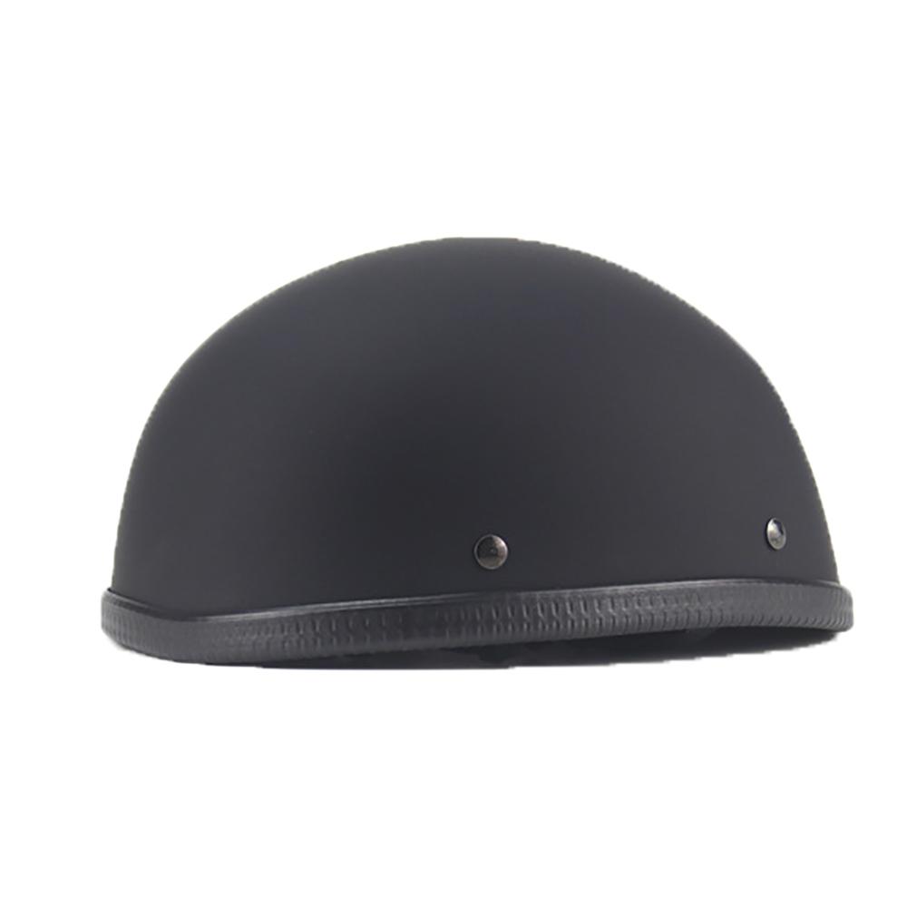 1x Matte Black Lightest Motorcycle Flat Dot Beanie Helmet Half Helmet Cap M Size
