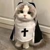 Whimsically Pet Nun Cloak Robe Dress Halloween Costume Parties Supplies For Dog Cats Photoshoots Fun Cosplay Outfits