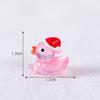 10 Teile/los Nette Leuchtende Weihnachten Ente Tier Miniaturen Mini Figur Glow in The Dark Fee Garten Dekoration Moos Terrarium Mikro landschaft