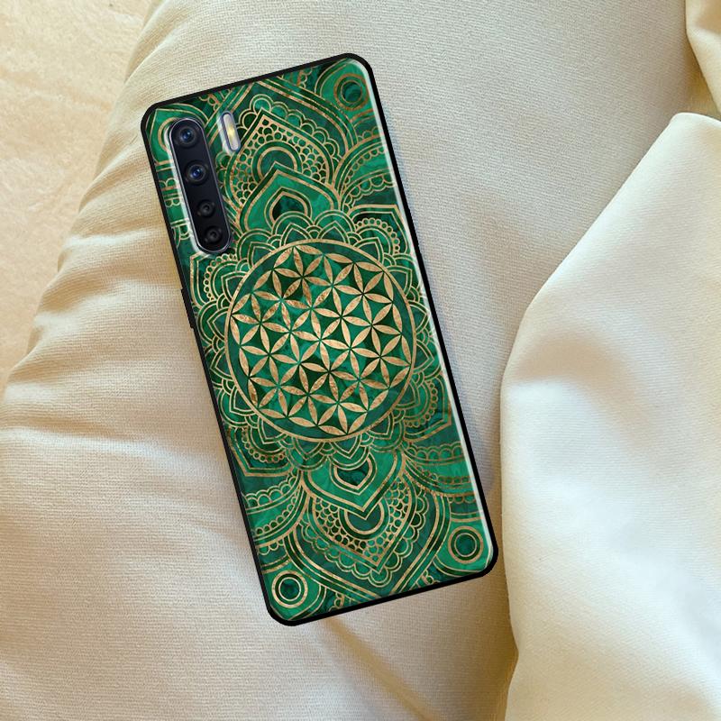 Flower Of Life In Lotus Pastel Case For Oppo A96 A76 A16 A18 A38 A58 A78 A98 A74 A94 A54 A80 A60 A40 A15 A17 A57 A5 A6 Pro